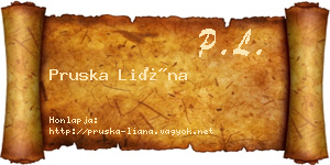 Pruska Liána névjegykártya